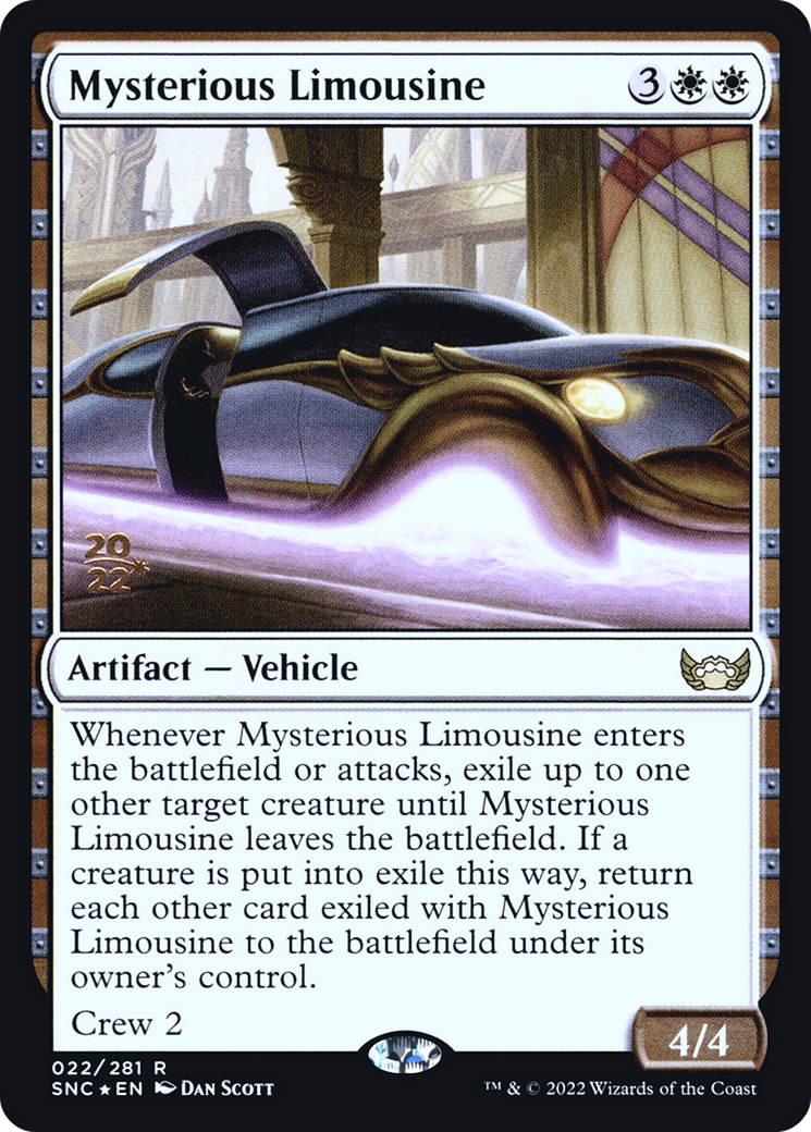 Mysterious Limousine (PSNC-22S) - Streets of New Capenna Promos Foil - Premium MTG Single from Wizards of the Coast - Just $0.33! Shop now at Game Crave Tournament Store