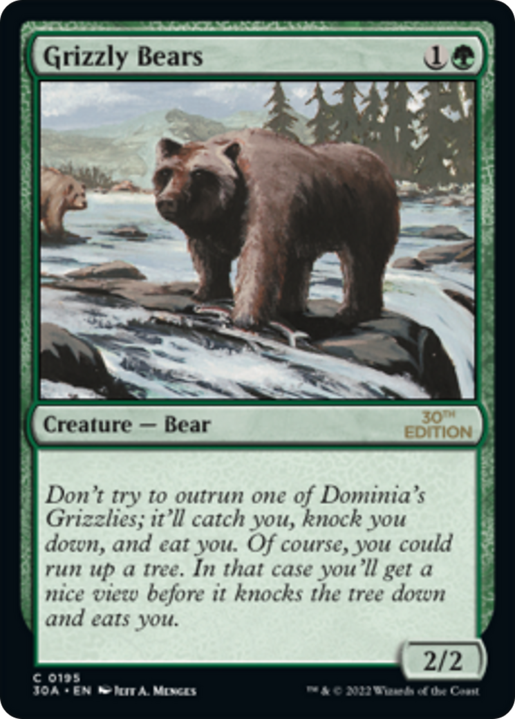 Grizzly Bears (30A-195) - 30th Anniversary Edition - Premium MTG Single from Wizards of the Coast - Just $0.27! Shop now at Game Crave Tournament Store