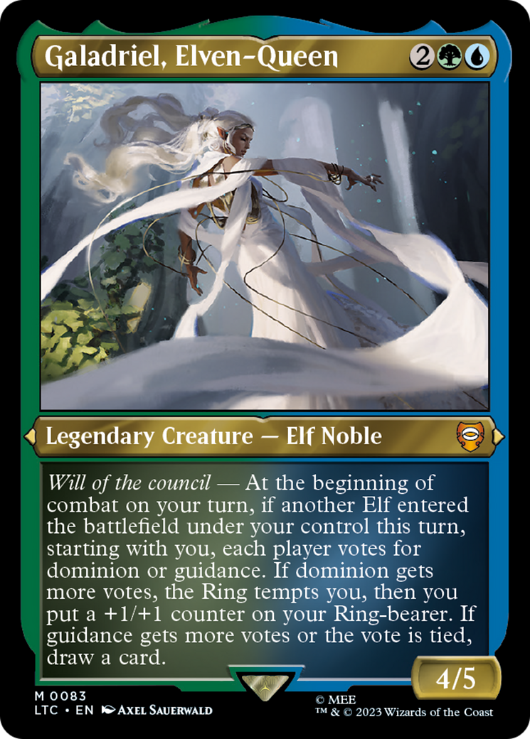 Galadriel, Elven-Queen (LTC-083) - Tales of Middle-earth Commander Etched Foil - Premium MTG Single from Wizards of the Coast - Just $0.08! Shop now at Game Crave Tournament Store