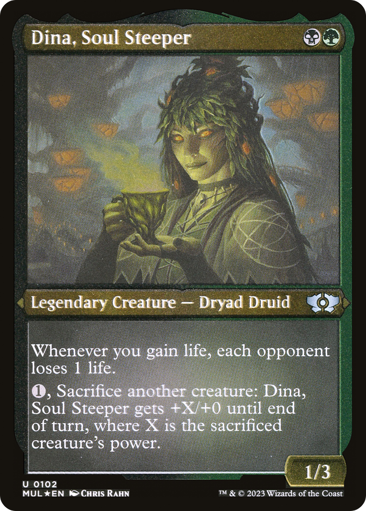 Dina, Soul Steeper (MUL-102) - Multiverse Legends Etched Foil - Premium MTG Single from Wizards of the Coast - Just $0.08! Shop now at Game Crave Tournament Store
