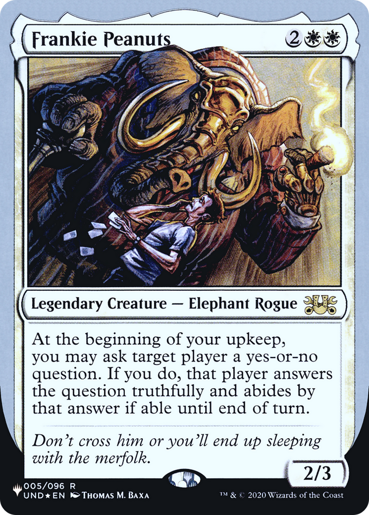 Frankie Peanuts (UPLIST-004) - The List (Unfinity Foil Edition) Foil - Premium MTG Single from Wizards of the Coast - Just $0.08! Shop now at Game Crave Tournament Store