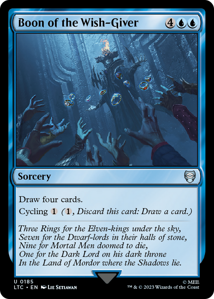 Boon of the Wish-Giver (LTC-185) - Tales of Middle-earth Commander - Premium MTG Single from Wizards of the Coast - Just $0.08! Shop now at Game Crave Tournament Store