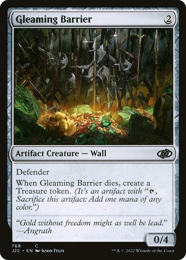 Gleaming Barrier (J22-768) - Jumpstart 2022 - Premium MTG Single from Wizards of the Coast - Just $0.25! Shop now at Game Crave Tournament Store