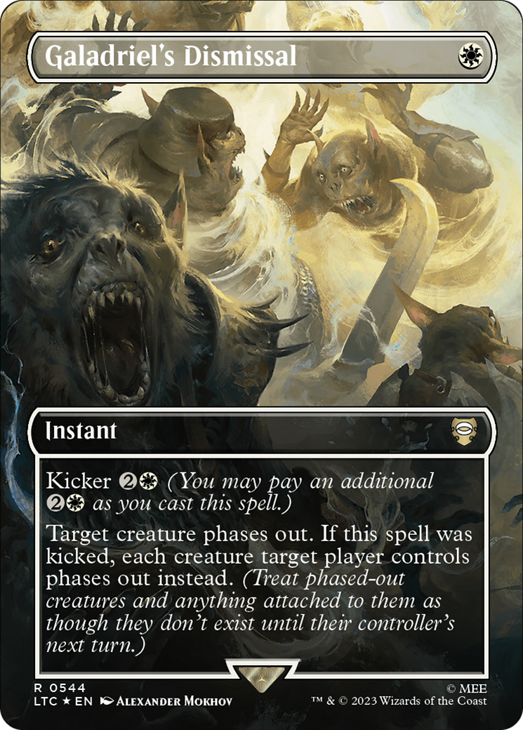Galadriel's Dismissal (LTC-544) - Tales of Middle-earth Commander (Borderless) Foil - Premium MTG Single from Wizards of the Coast - Just $9.13! Shop now at Game Crave Tournament Store