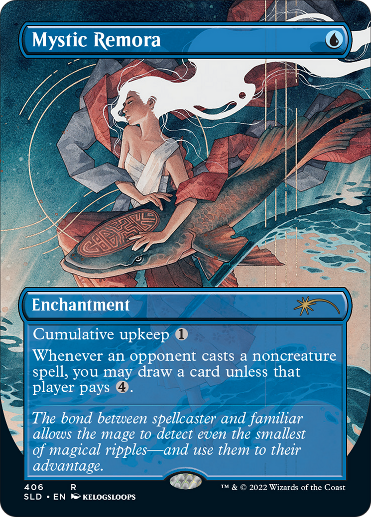 Mystic Remora (SLD-406) - Secret Lair Drop (Borderless) - Premium MTG Single from Wizards of the Coast - Just $32.98! Shop now at Game Crave Tournament Store