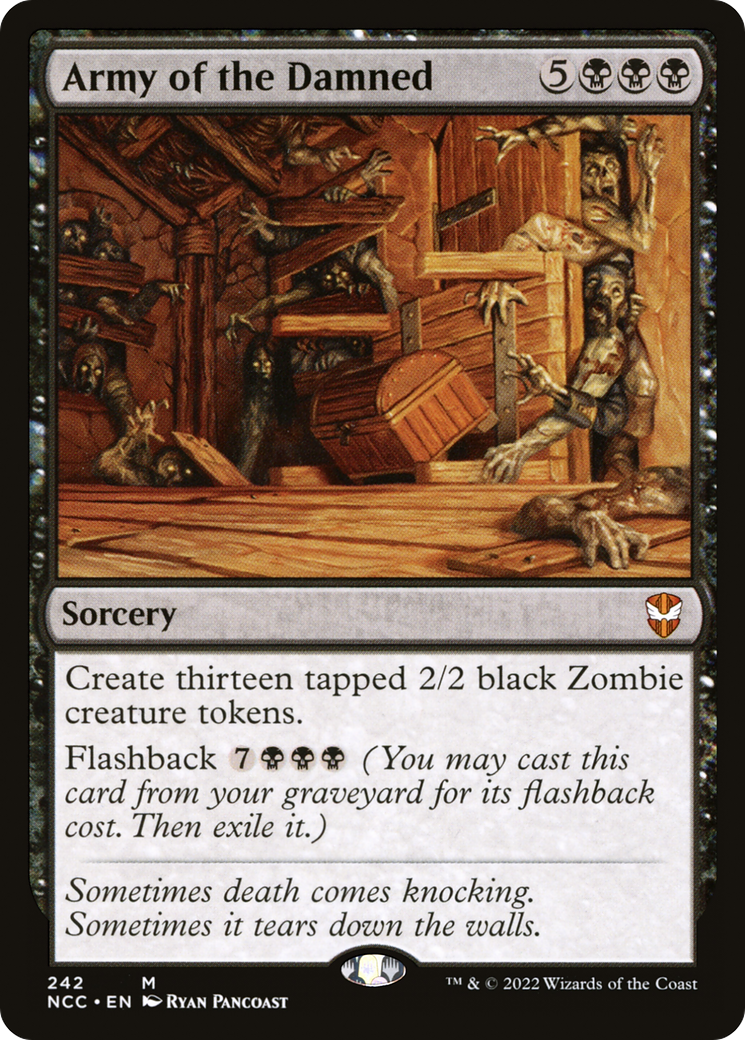Army of the Damned (NCC-242) - New Capenna Commander - Premium MTG Single from Wizards of the Coast - Just $0.57! Shop now at Game Crave Tournament Store