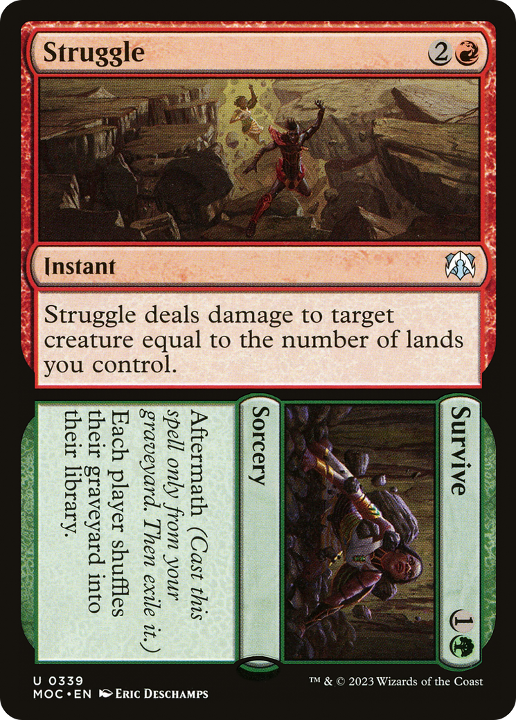 Struggle // Survive (MOC-339) - March of the Machine Commander - Premium MTG Single from Wizards of the Coast - Just $0.25! Shop now at Game Crave Tournament Store