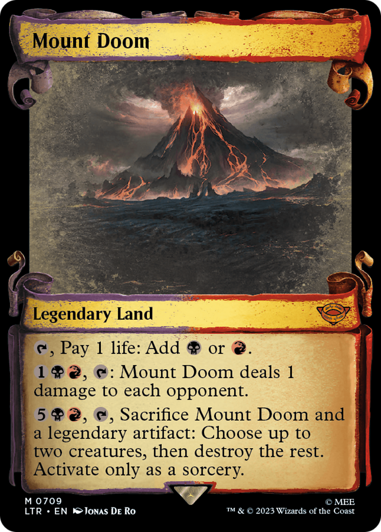 Mount Doom (LTR-709) - The Lord of the Rings: Tales of Middle-earth: (Showcase) - Premium MTG Single from Wizards of the Coast - Just $4.79! Shop now at Game Crave Tournament Store