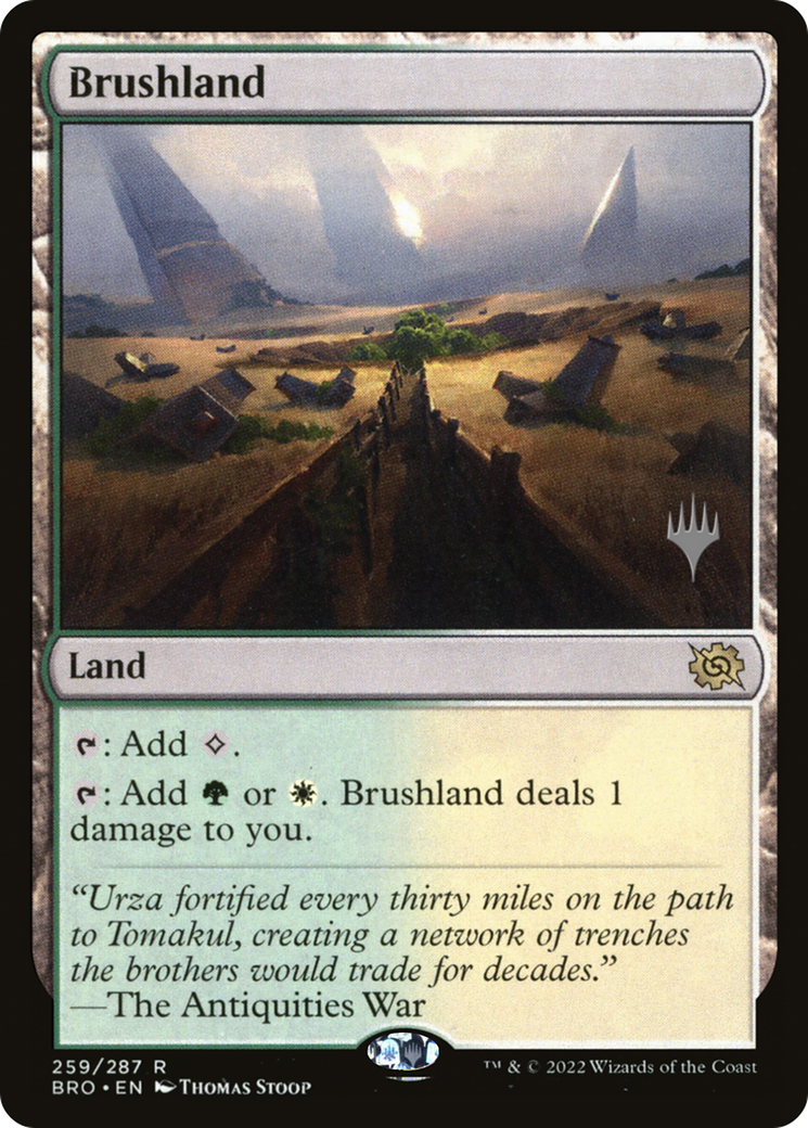 Brushland (PBRO-259P) - The Brothers' War Promos - Premium MTG Single from Wizards of the Coast - Just $2.18! Shop now at Game Crave Tournament Store