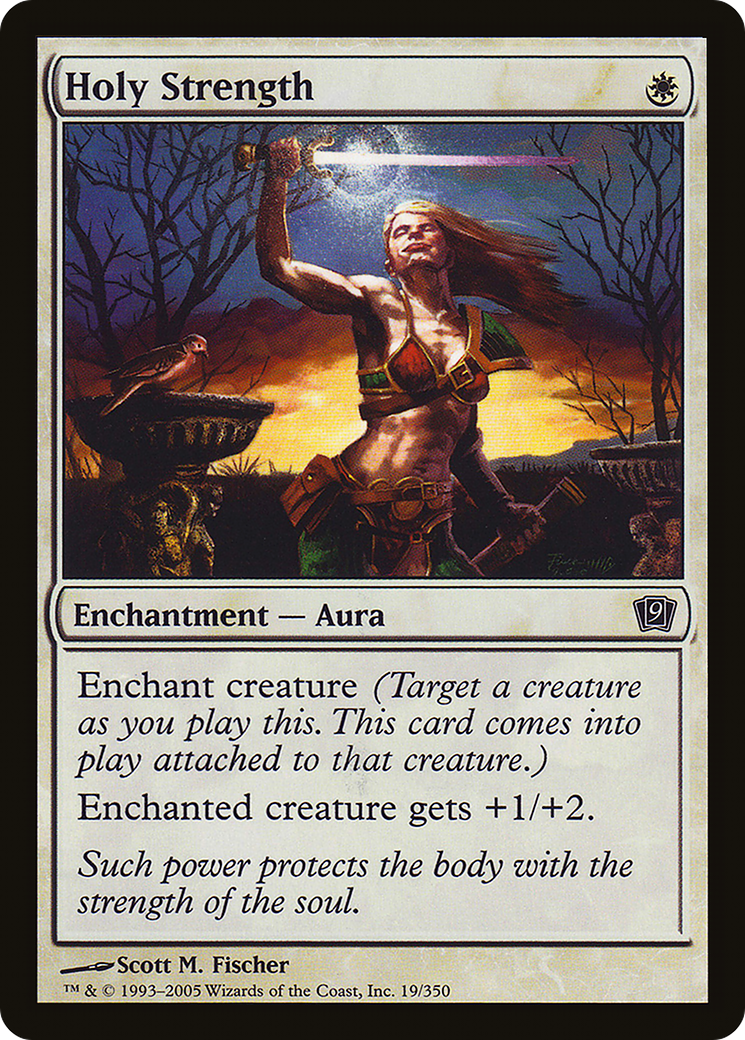 Holy Strength (9ED-19★) - Ninth Edition Foil - Premium MTG Single from Wizards of the Coast - Just $0.25! Shop now at Game Crave Tournament Store