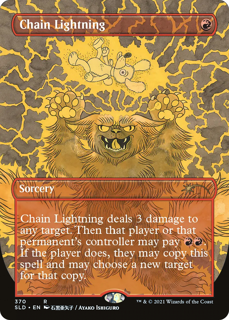 Chain Lightning (SLD-370) - Secret Lair Drop (Borderless) Foil - Premium MTG Single from Wizards of the Coast - Just $15.79! Shop now at Game Crave Tournament Store