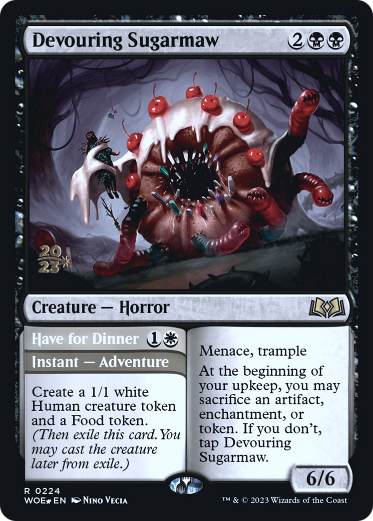 Devouring Sugarmaw // Have for Dinner (PWOE-224S) - Wilds of Eldraine Promos Foil - Premium MTG Single from Wizards of the Coast - Just $0.11! Shop now at Game Crave Tournament Store
