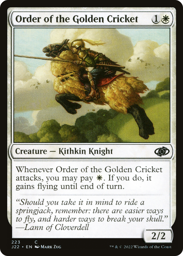 Order of the Golden Cricket (J22-223) - Jumpstart 2022 - Premium MTG Single from Wizards of the Coast - Just $0.08! Shop now at Game Crave Tournament Store