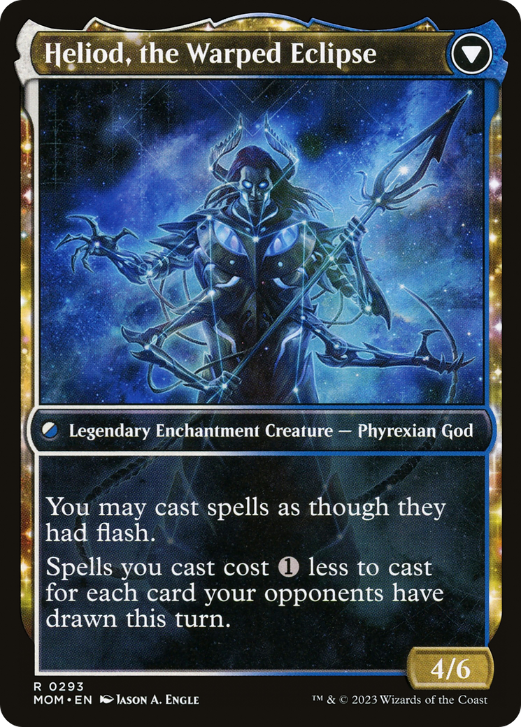 Heliod, the Radiant Dawn // Heliod, the Warped Eclipse (MOM-293) - March of the Machine: (Showcase, nyxtouched) Foil - Premium MTG Single from Wizards of the Coast - Just $0.85! Shop now at Game Crave Tournament Store