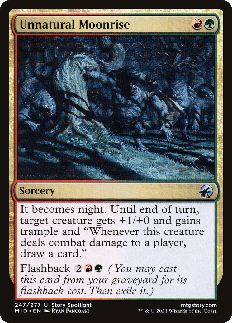 Unnatural Moonrise (MID-247) - Innistrad: Midnight Hunt - Premium MTG Single from Wizards of the Coast - Just $0.08! Shop now at Game Crave Tournament Store
