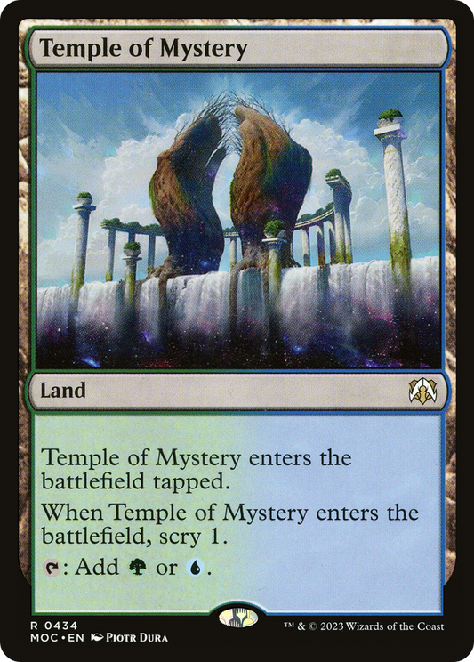 Temple of Mystery (MOC-434) - March of the Machine Commander - Premium MTG Single from Wizards of the Coast - Just $0.21! Shop now at Game Crave Tournament Store
