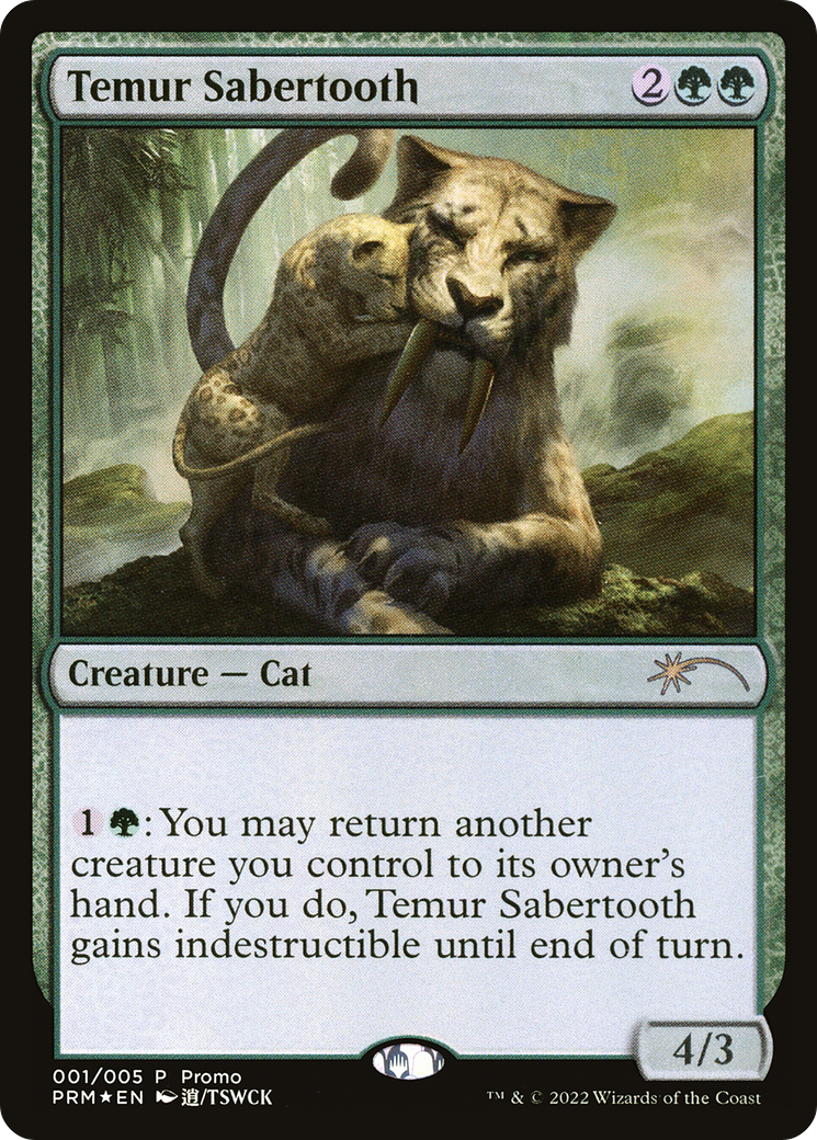 Temur Sabertooth (PL22-001) - Year of the Tiger 2022 Foil - Premium MTG Single from Wizards of the Coast - Just $5.35! Shop now at Game Crave Tournament Store