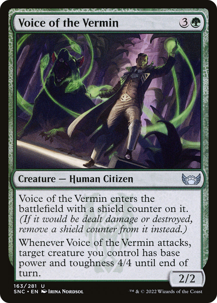 Voice of the Vermin (SNC-163) - Streets of New Capenna Foil - Premium MTG Single from Wizards of the Coast - Just $0.08! Shop now at Game Crave Tournament Store