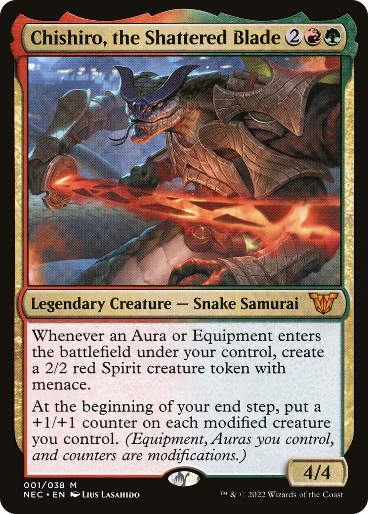 Chishiro, the Shattered Blade (NEC-001) - Neon Dynasty Commander - Premium MTG Single from Wizards of the Coast - Just $0.16! Shop now at Game Crave Tournament Store