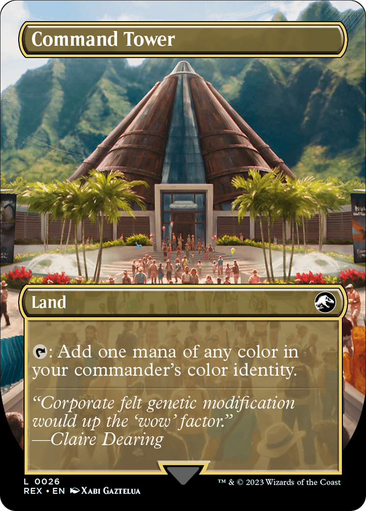 Command Tower // Command Tower (REX-026) - Jurassic World Collection (Borderless) Foil - Premium MTG Single from Wizards of the Coast - Just $1.34! Shop now at Game Crave Tournament Store