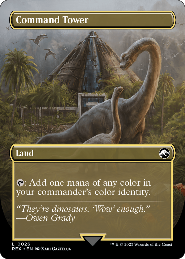 Command Tower // Command Tower (REX-026) - Jurassic World Collection (Borderless) Foil - Premium MTG Single from Wizards of the Coast - Just $1.34! Shop now at Game Crave Tournament Store