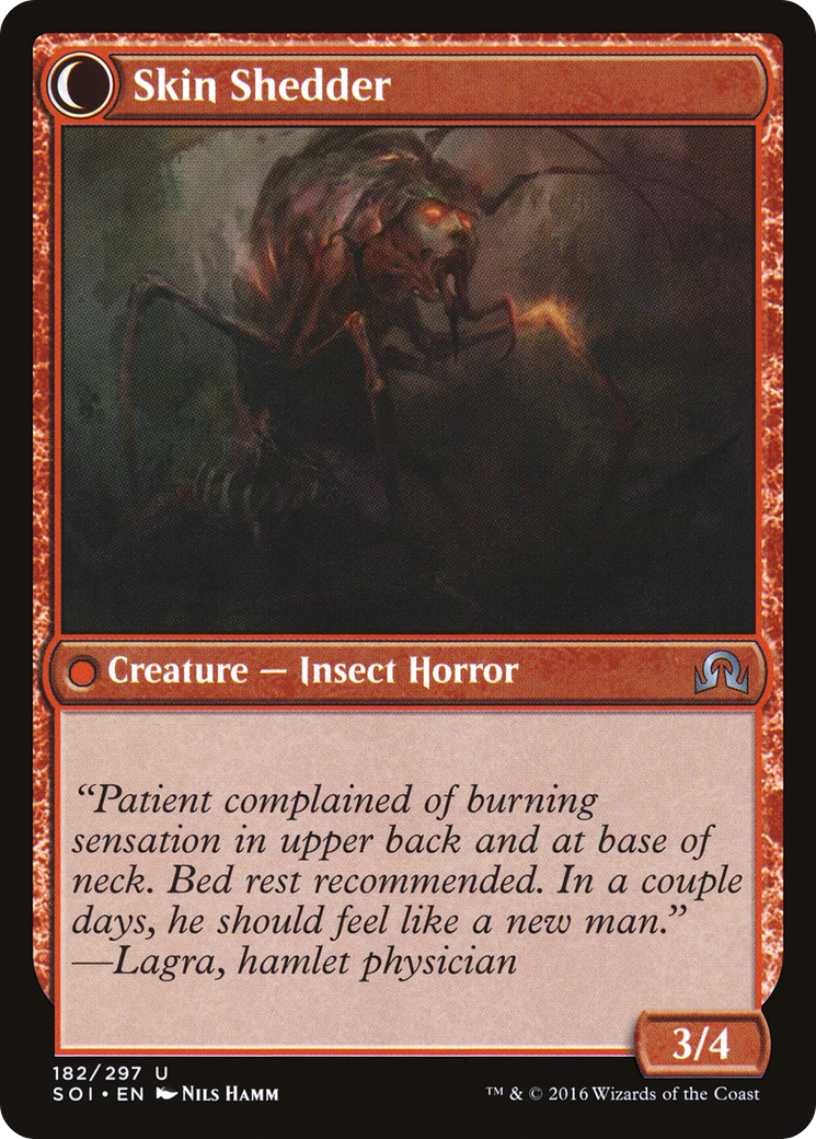 Skin Invasion // Skin Shedder (SOI-182) - Shadows over Innistrad: (Double Faced Transform) Foil - Premium MTG Single from Wizards of the Coast - Just $0.12! Shop now at Game Crave Tournament Store