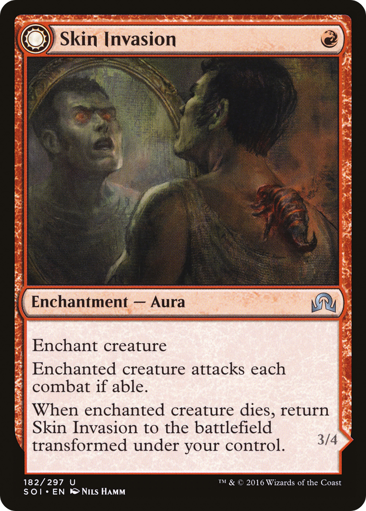 Skin Invasion // Skin Shedder (SOI-182) - Shadows over Innistrad: (Double Faced Transform) - Premium MTG Single from Wizards of the Coast - Just $0.08! Shop now at Game Crave Tournament Store