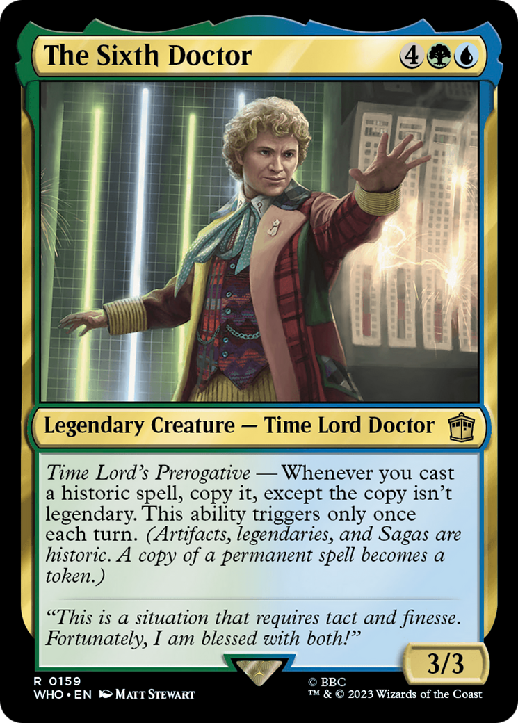 The Sixth Doctor (WHO-159) - Doctor Who - Premium MTG Single from Wizards of the Coast - Just $0.08! Shop now at Game Crave Tournament Store