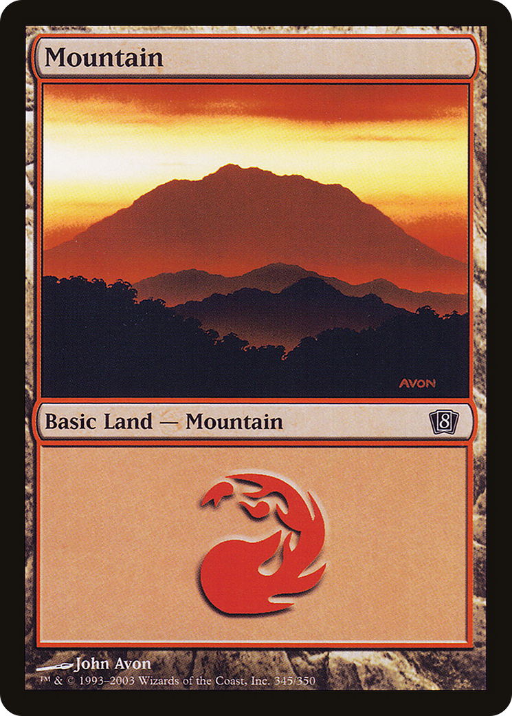 Mountain (8ED-345★) - Eighth Edition Foil - Premium MTG Single from Wizards of the Coast - Just $1.21! Shop now at Game Crave Tournament Store