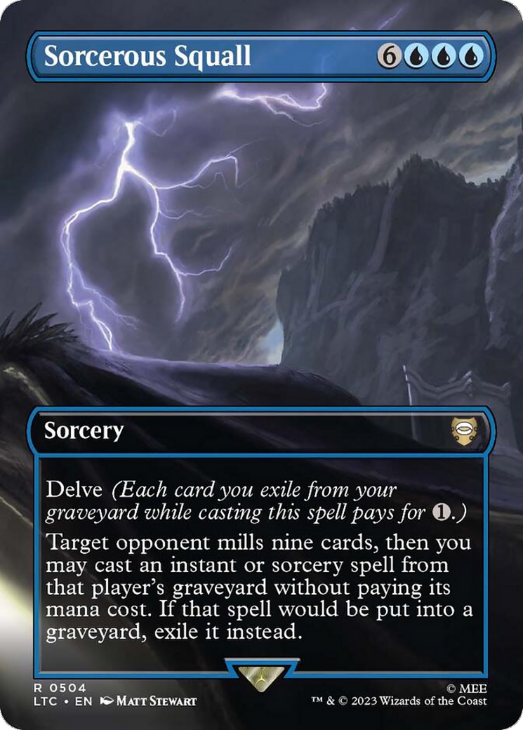 Sorcerous Squall (LTC-504) - Tales of Middle-earth Commander (Borderless) - Premium MTG Single from Wizards of the Coast - Just $0.43! Shop now at Game Crave Tournament Store