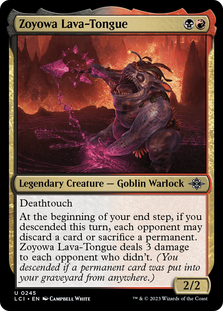 Zoyowa Lava-Tongue (LCI-245) - The Lost Caverns of Ixalan - Premium MTG Single from Wizards of the Coast - Just $0.08! Shop now at Game Crave Tournament Store