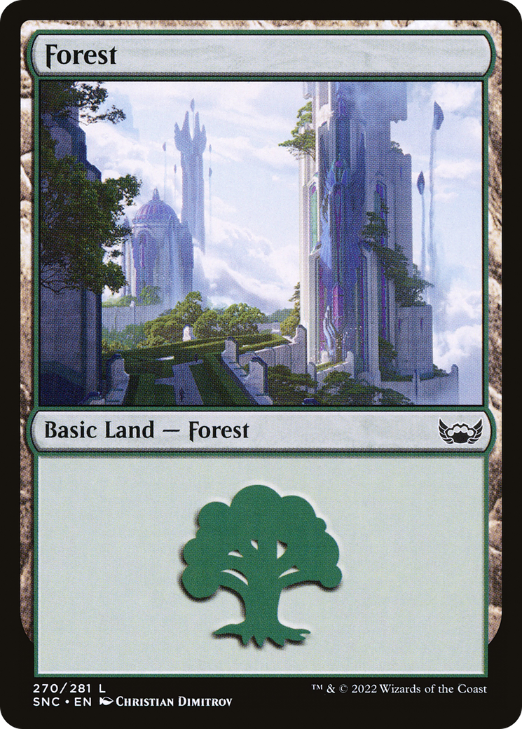 Forest (SNC-270) - Streets of New Capenna - Premium MTG Single from Wizards of the Coast - Just $0.08! Shop now at Game Crave Tournament Store