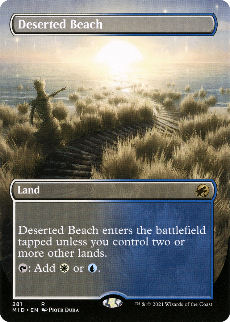 Deserted Beach (MID-281) - Innistrad: Midnight Hunt (Borderless) Foil - Premium MTG Single from Wizards of the Coast - Just $1.26! Shop now at Game Crave Tournament Store