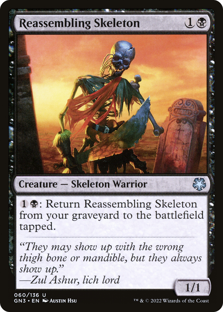 Reassembling Skeleton (GN3-060) - Game Night: Free-for-All - Premium MTG Single from Wizards of the Coast - Just $0.25! Shop now at Game Crave Tournament Store