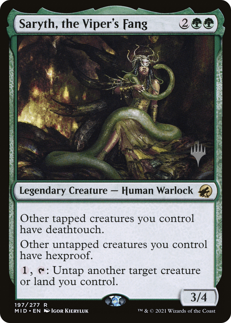 Saryth, the Viper's Fang (PMID-197P) - Innistrad: Midnight Hunt Promos - Premium MTG Single from Wizards of the Coast - Just $0.43! Shop now at Game Crave Tournament Store