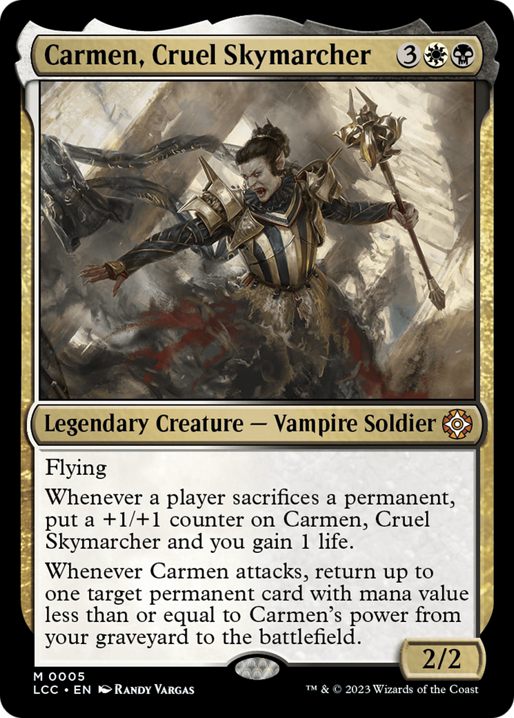 Carmen, Cruel Skymarcher (LCC-005) - The Lost Caverns of Ixalan Commander Foil - Premium MTG Single from Wizards of the Coast - Just $0.11! Shop now at Game Crave Tournament Store