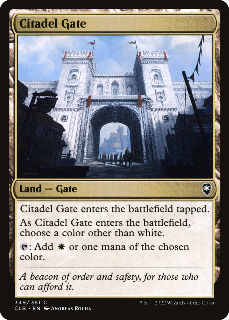 Citadel Gate (CLB-349) - Commander Legends: Battle for Baldur's Gate Foil - Premium MTG Single from Wizards of the Coast - Just $0.45! Shop now at Game Crave Tournament Store
