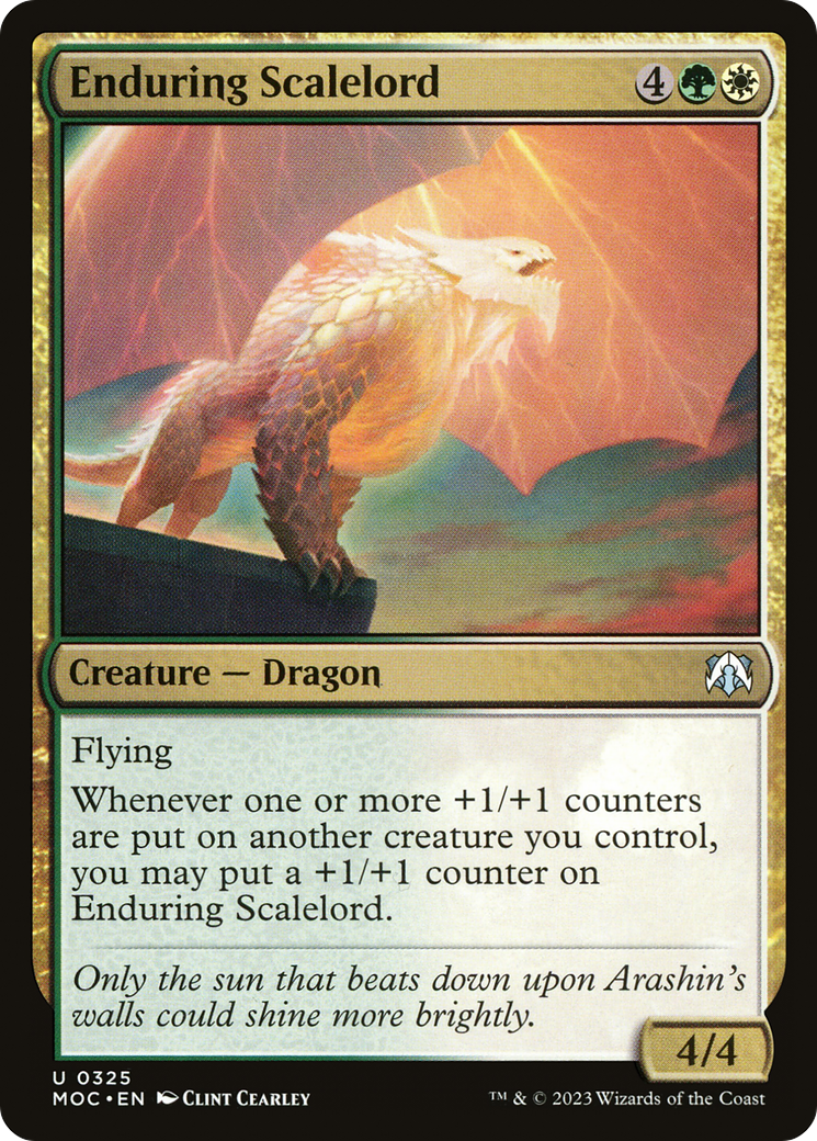 Enduring Scalelord (MOC-325) - March of the Machine Commander - Premium MTG Single from Wizards of the Coast - Just $0.08! Shop now at Game Crave Tournament Store