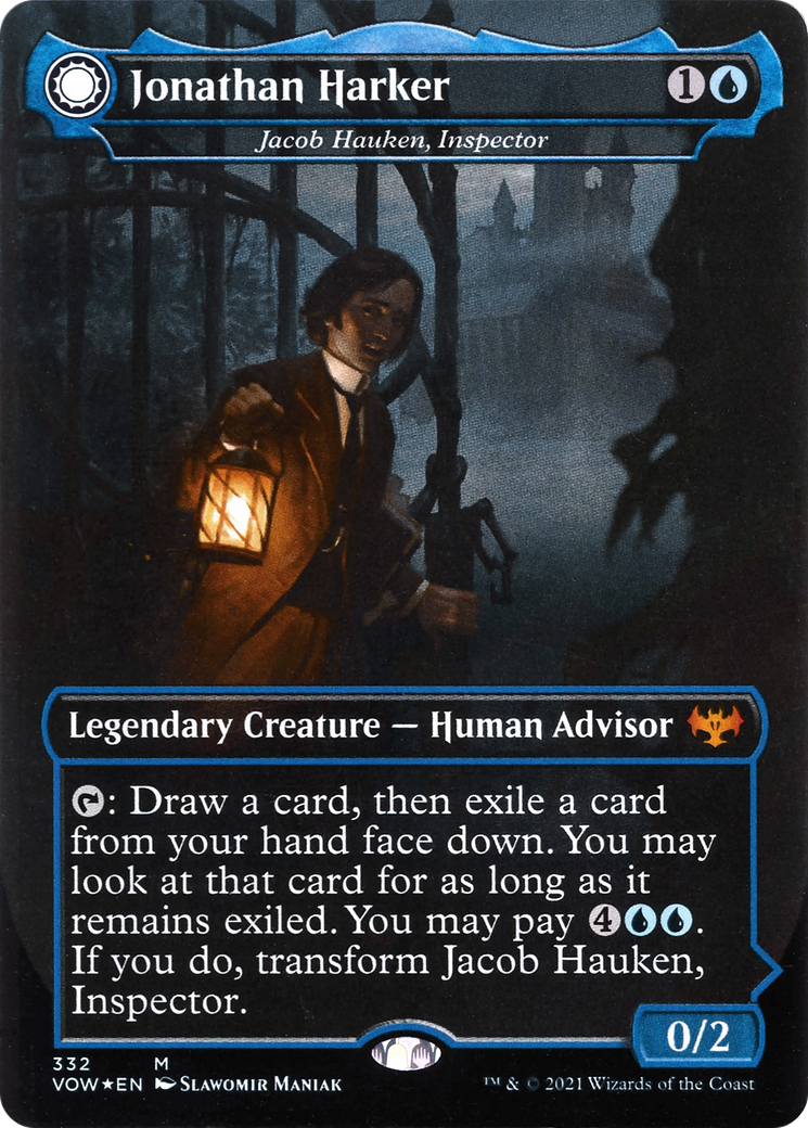 Jacob Hauken, Inspector // Hauken's Insight (VOW-332) - Innistrad: Crimson Vow: (Double Faced Transform) (Borderless) - Premium MTG Single from Wizards of the Coast - Just $0.67! Shop now at Game Crave Tournament Store