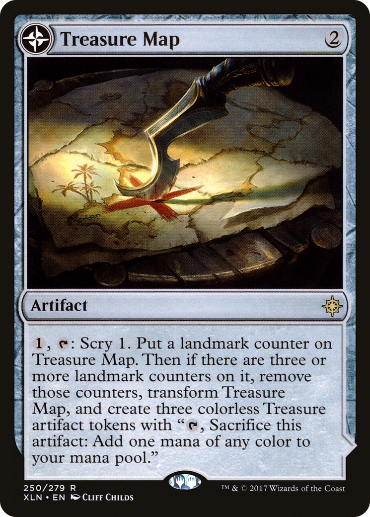 Treasure Map // Treasure Cove (XLN-250) - Ixalan: (compasslanddfc) - Premium MTG Single from Wizards of the Coast - Just $0.11! Shop now at Game Crave Tournament Store