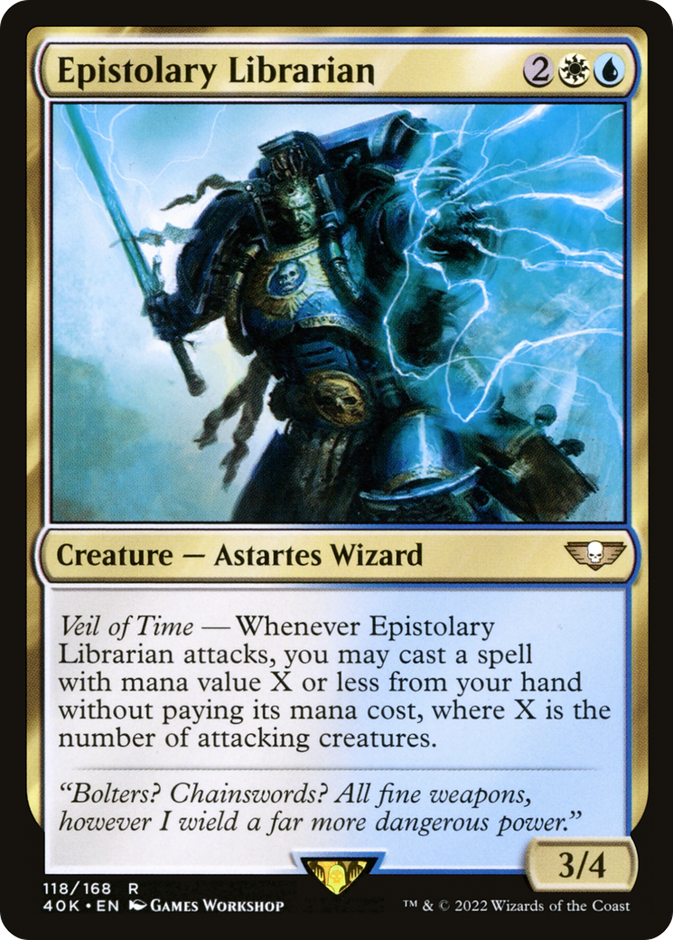 Epistolary Librarian (40K-118) - Warhammer 40,000 Commander - Premium MTG Single from Wizards of the Coast - Just $0.25! Shop now at Game Crave Tournament Store