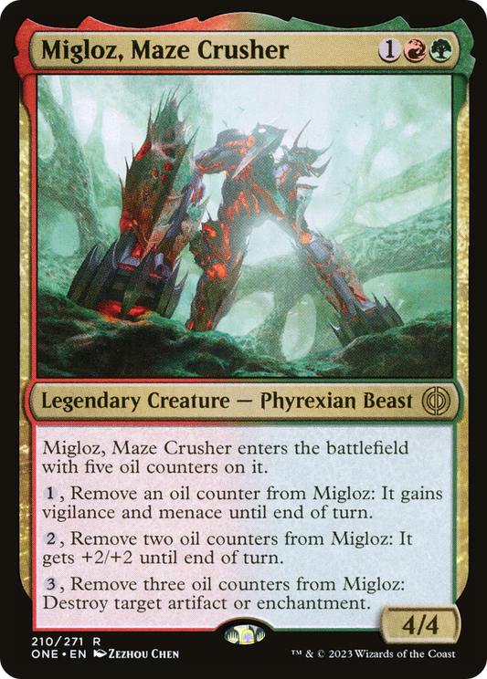 Migloz, Maze Crusher (ONE-210) - Phyrexia: All Will Be One - Premium MTG Single from Wizards of the Coast - Just $0.23! Shop now at Game Crave Tournament Store