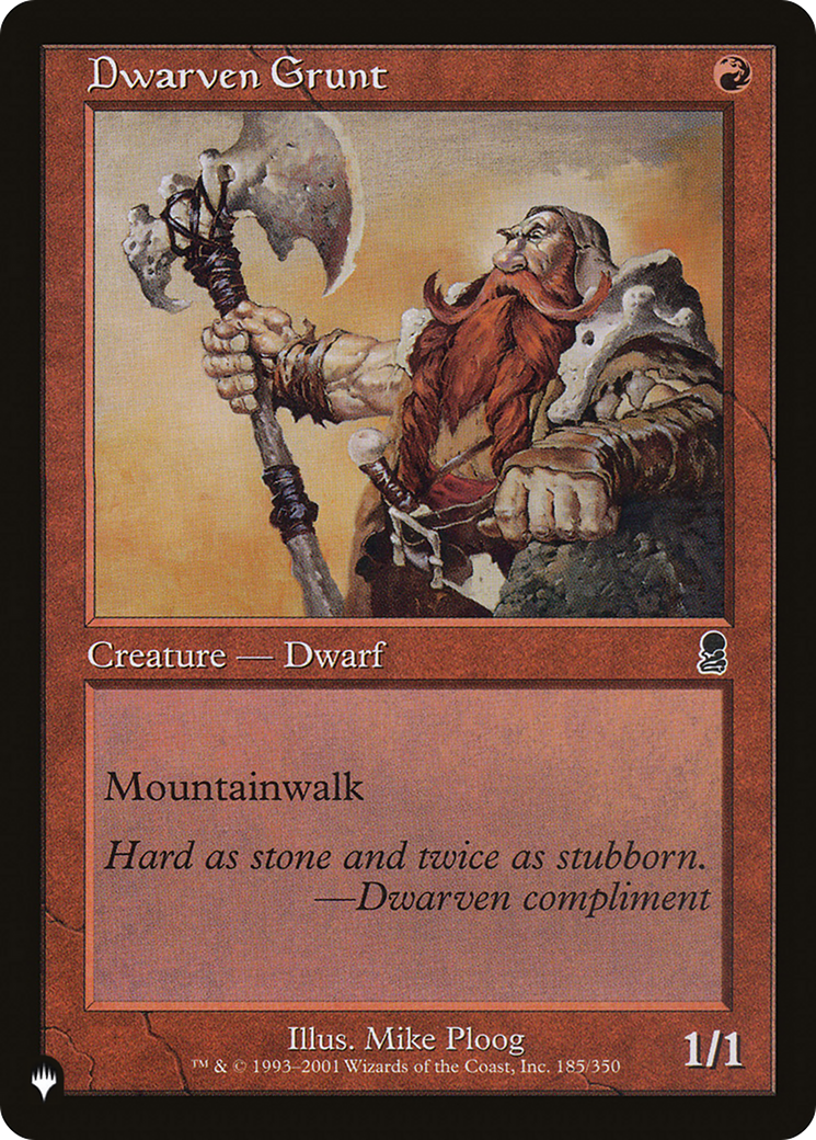 Dwarven Grunt (PLIST-1125) - The List - Premium MTG Single from Wizards of the Coast - Just $0.26! Shop now at Game Crave Tournament Store