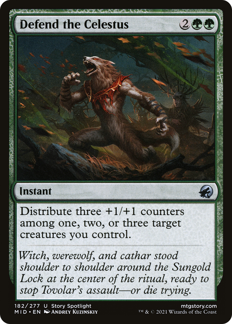 Defend the Celestus (MID-182) - Innistrad: Midnight Hunt - Premium MTG Single from Wizards of the Coast - Just $0.08! Shop now at Game Crave Tournament Store