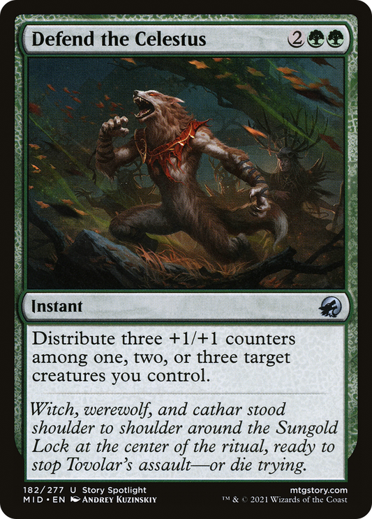 Defend the Celestus (MID-182) - Innistrad: Midnight Hunt - Premium MTG Single from Wizards of the Coast - Just $0.08! Shop now at Game Crave Tournament Store