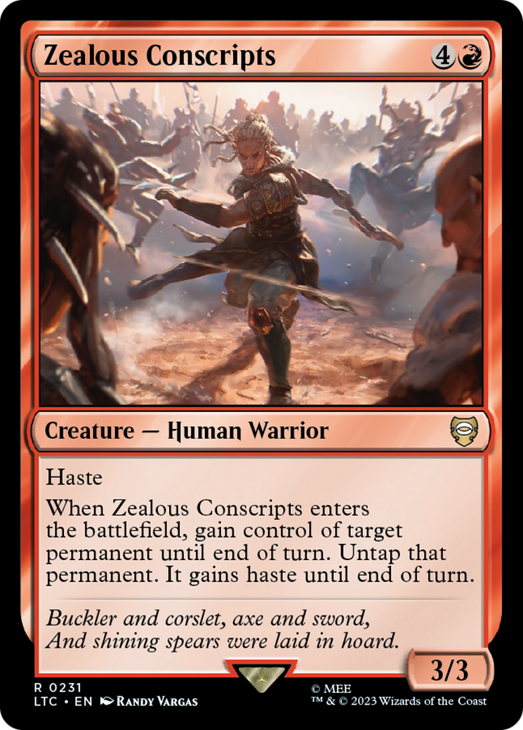 Zealous Conscripts (LTC-231) - Tales of Middle-earth Commander - Premium MTG Single from Wizards of the Coast - Just $0.08! Shop now at Game Crave Tournament Store