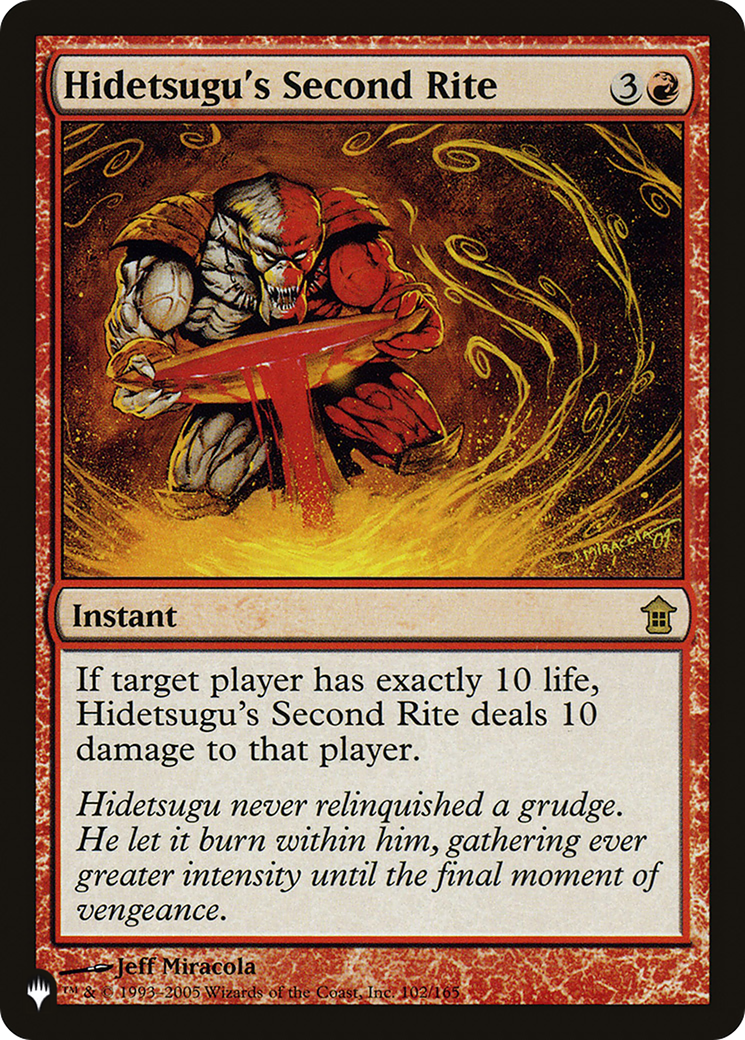 Hidetsugu's Second Rite (PLIST-137) - The List - Premium MTG Single from Wizards of the Coast - Just $0.08! Shop now at Game Crave Tournament Store