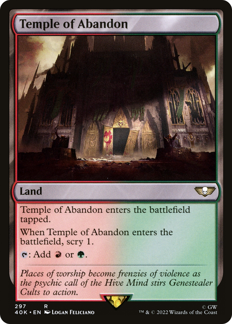 Temple of Abandon (40K-297) - Warhammer 40,000 Commander - Premium MTG Single from Wizards of the Coast - Just $0.08! Shop now at Game Crave Tournament Store