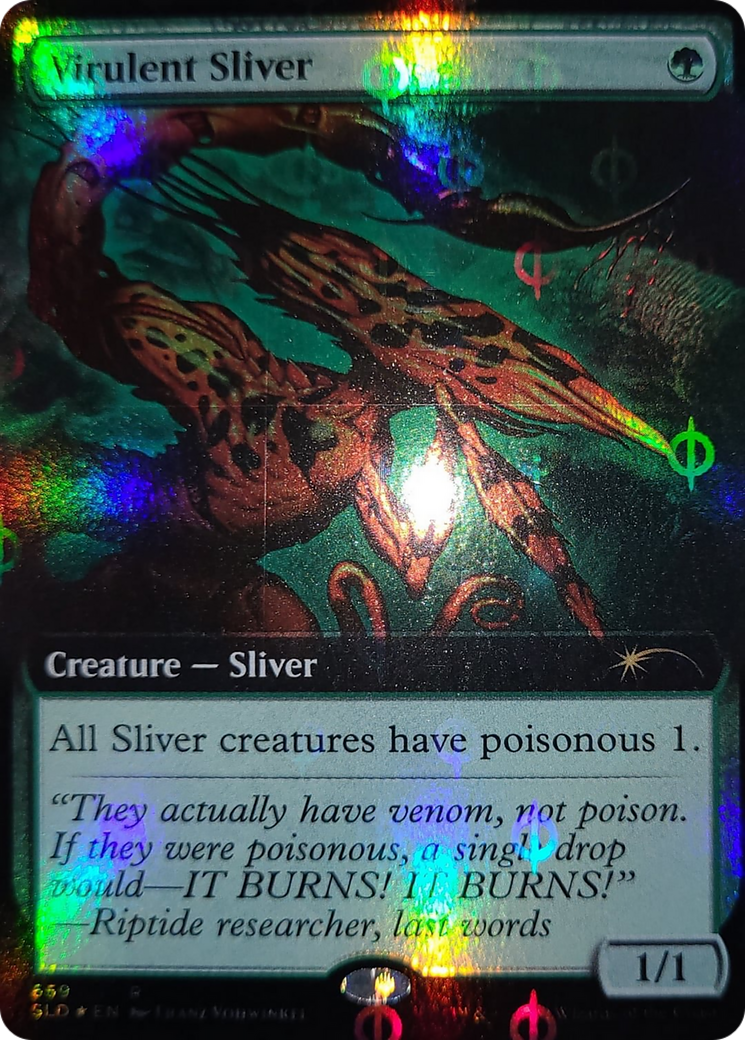 Virulent Sliver (SLD-659Φ) - Secret Lair Drop: (Extended Art) Foil - Premium MTG Single from Wizards of the Coast - Just $4.48! Shop now at Game Crave Tournament Store