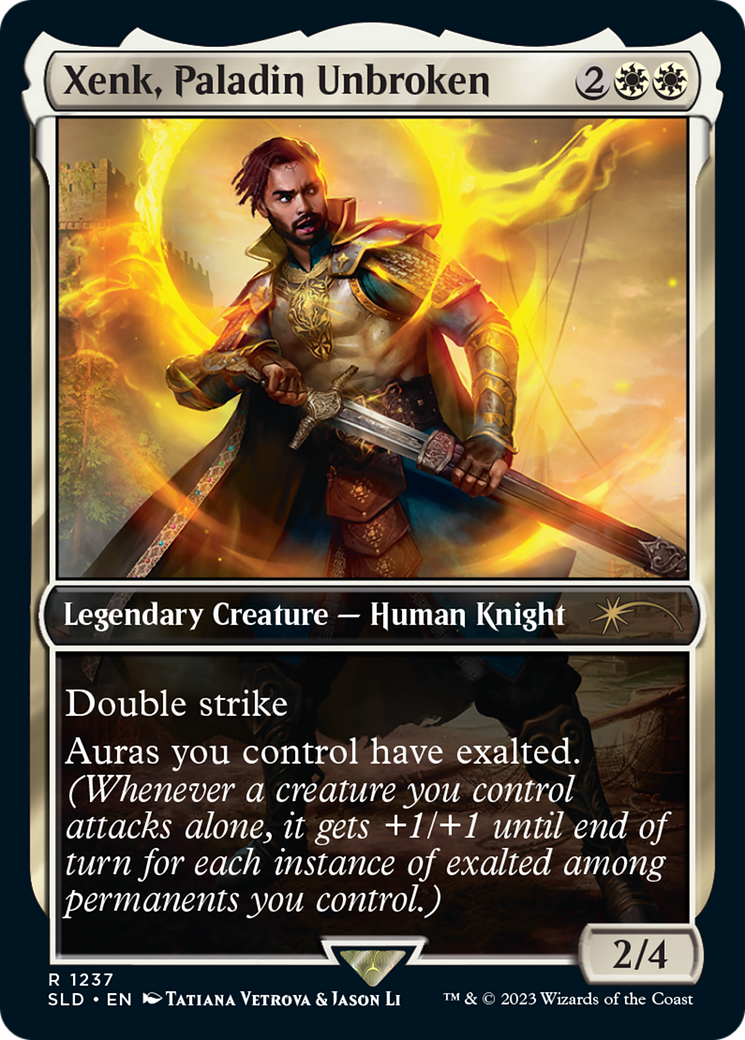 Xenk, Paladin Unbroken (SLD-1237) - Secret Lair Drop - Premium MTG Single from Wizards of the Coast - Just $8.11! Shop now at Game Crave Tournament Store